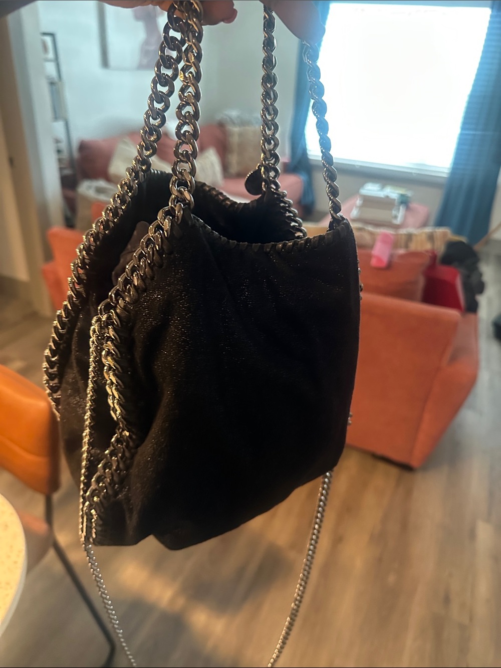 Stella McCartney Black Falabella Mini Chain Shoulder Bag - Picture 13 of 15